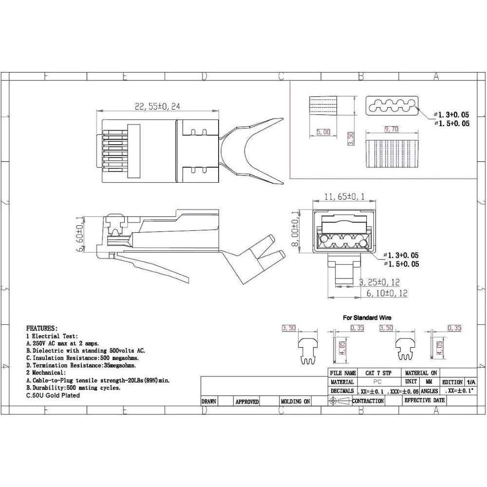 Conector ecranat Rj45 cat7 pass through mufa rj45 cat7 25buc Floresti ...