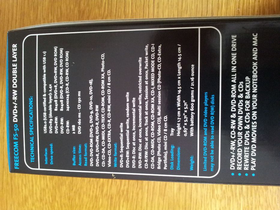 DVD - CD R/RW , writer - reader, extern, FREECOM FS-50 , floppy 2,88