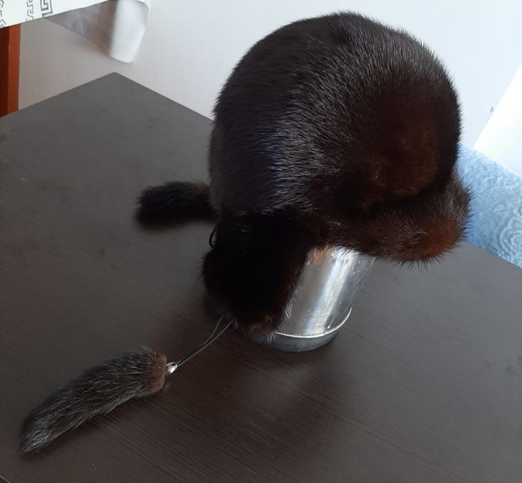 Норковая шапка ушанка