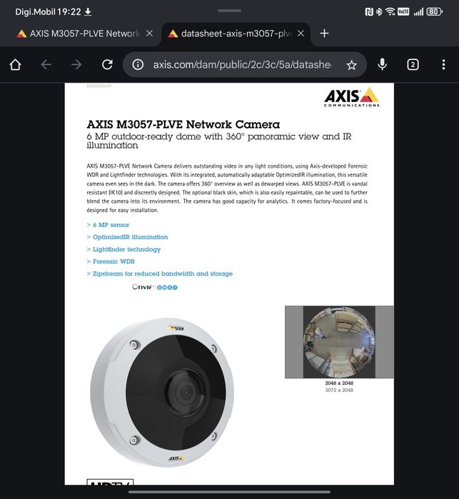 Cameră de supraveghere AXIS M3057-PLVE