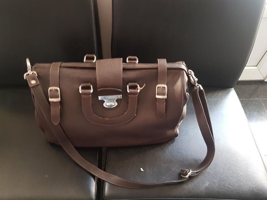 Geanta noua voiaj din piele naturală  maro