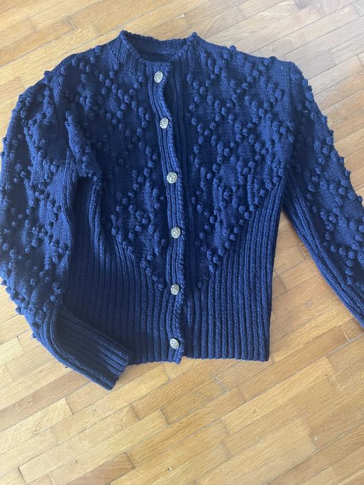 Set cardigan lana100% si fusta plisata deosebita,masuraS,ca Zara Mango