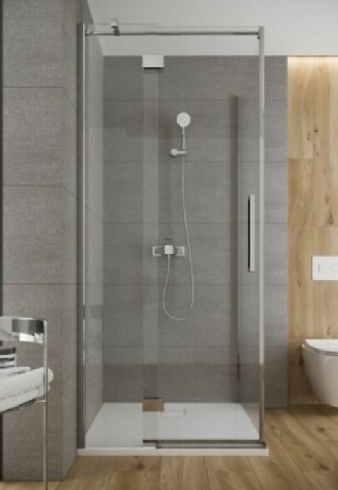 Usa dus cu balamale Cersanit Crea Dreapta, profil crom, 90x200 cm