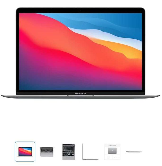 Apple 13.3" MacBook Air, Apple M1 чип, 8GB, 256GB, Space Grey