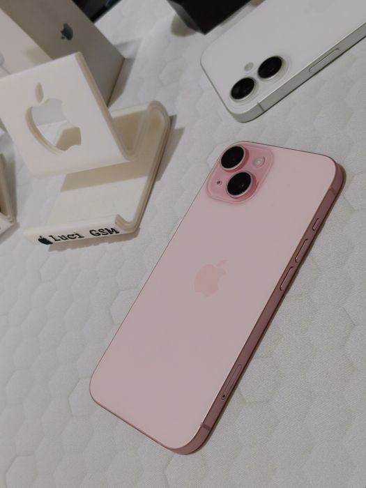 iPhone 15 5G (Pink) Rose Edition 128GB ca NOU impecabil cu 94% Ofertă Preț