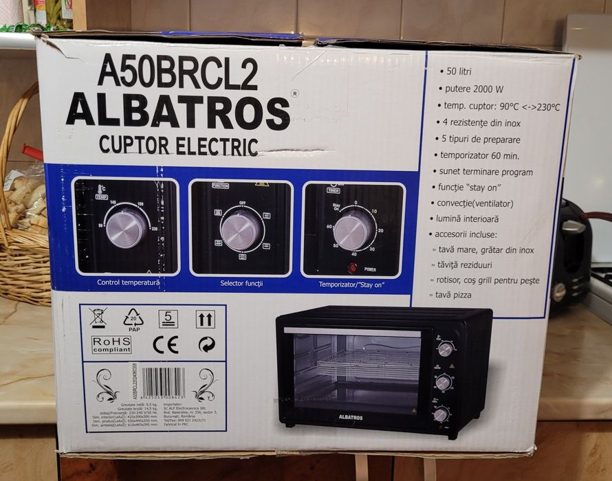 Cuptor electric Albatros 50 litri în garanție