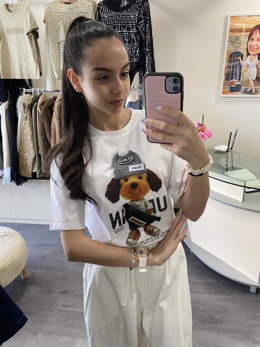 Сладка блузка с кученце налична в размер S/M и L/XL