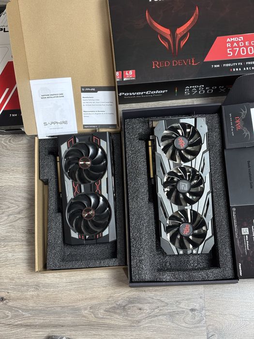 Видеокарта Sapphire Pulse RX 5700 XT u PowerColor Red Devil RX 5700 XT