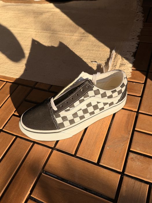 Vans Checkkerboard Old Skool Platform | Ванс кецове/маратонки шахмат черно и бяло