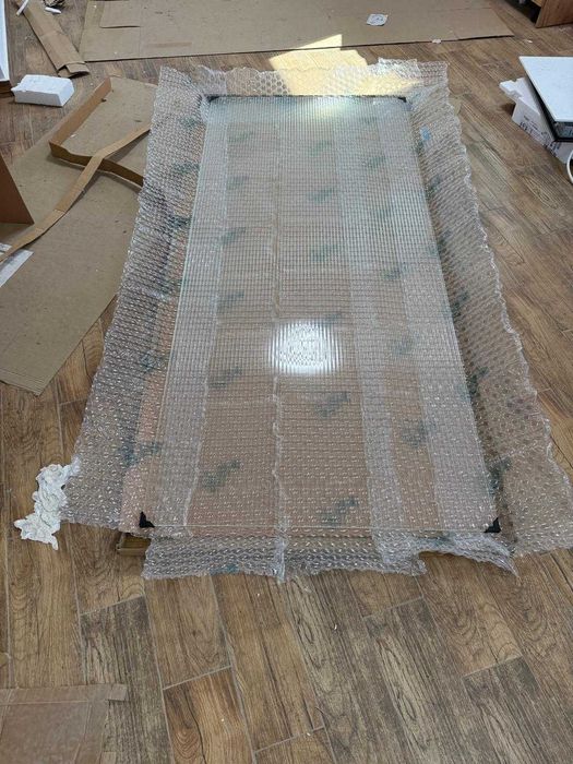 Vand paravan nou dus sticla ondulata 90x200 cm gr. 6mm plus kit montaj