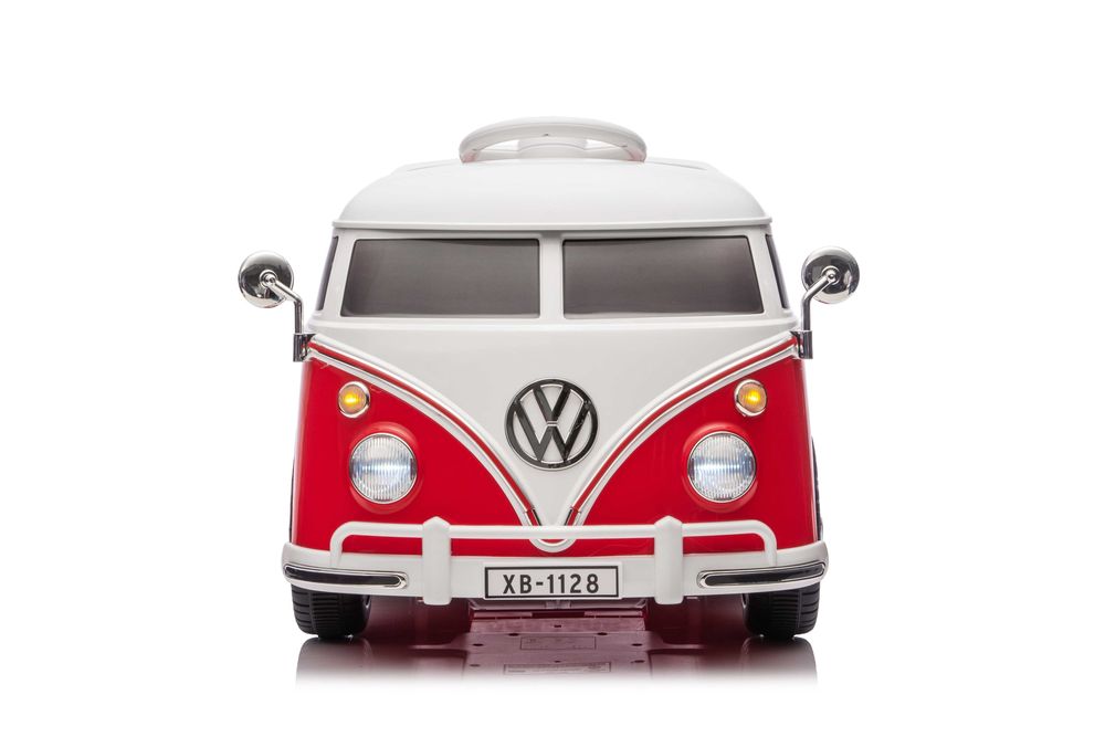 Masinuta electrica VW Samba Bus 2x 35W, roti moi, scaun tapitat RED