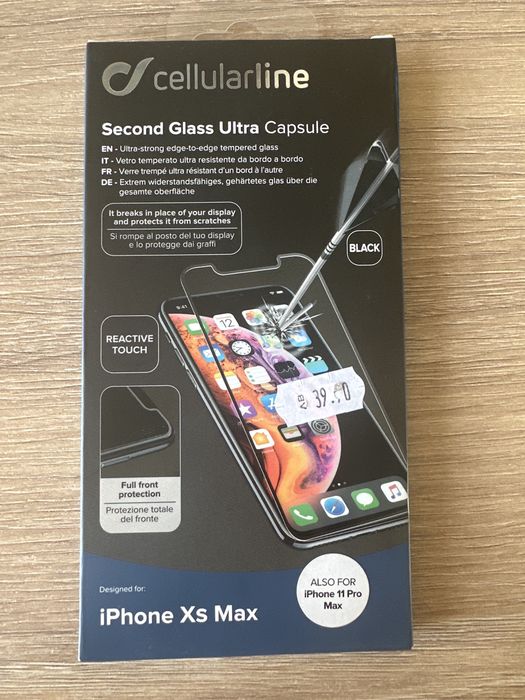 Нова закалено стъкло за iPhone 11 Pro Max и iPhone Xs Max - Cellularline