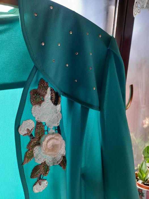 Blazer dama gala-nunta cu broderie de matase aplicata XL XXL
