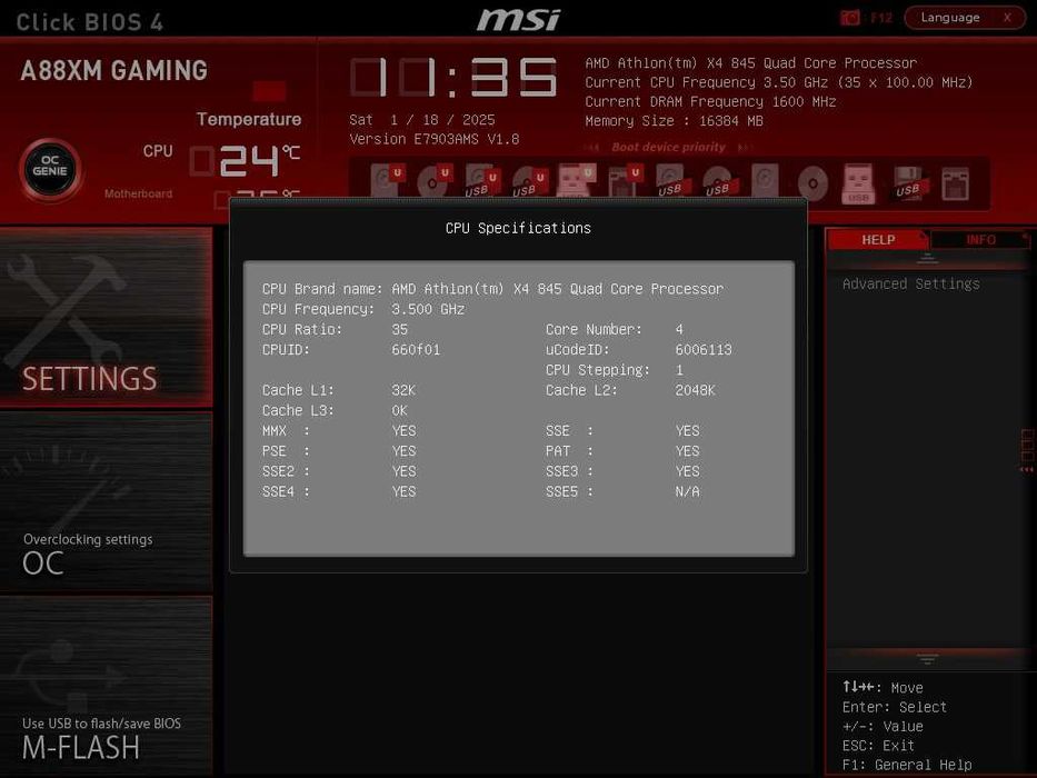 Процесор CPU AMD Athlon X4 845, 3.80-3.80 GHz FM2+ DDR3