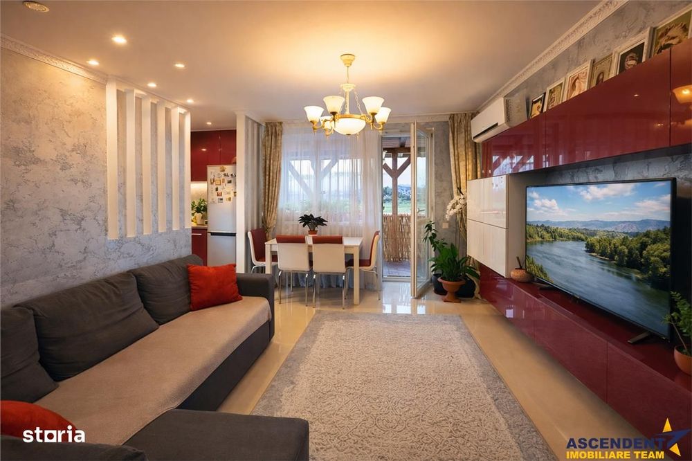 FERTA REZERVATA! 3 camere,panoramic,75 mp,mobilat,terasa, lift,parcare