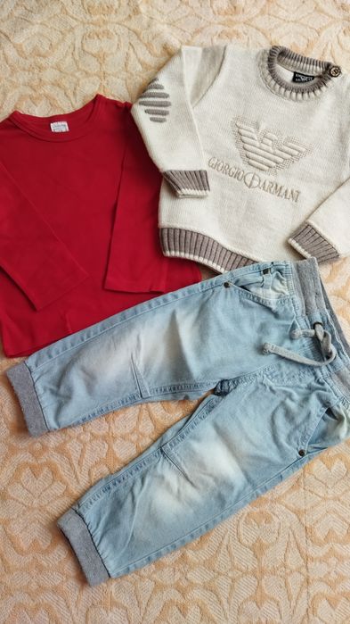 Детские вещи. Джинсы. Рубашка. Кофты