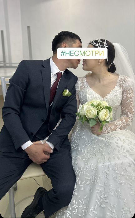 Дизайнерское свадебное платье 2023г