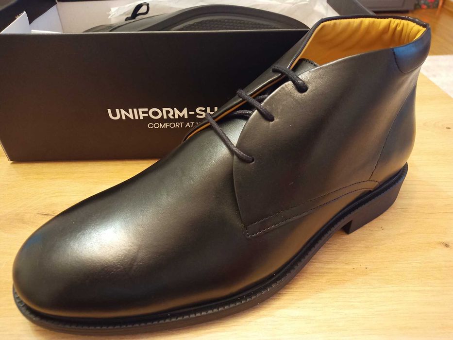 Ghete uniforma piele negre noi masura 44