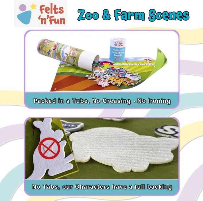 Двустранна пухкава дъска от филц без гънки за малки деца, интерактивна