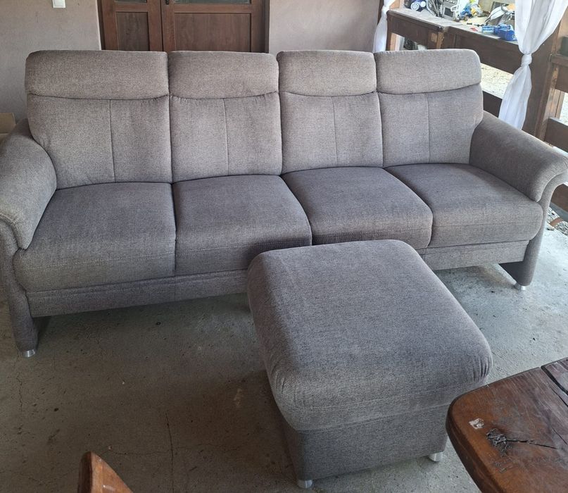 Set Canapea 4 locuri + Taburet (Otoman) | Stare foarte bună