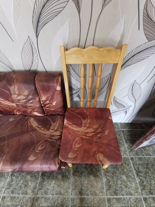 Ъглов диван за кухня с функция за сън + 2 стола комплект !!!