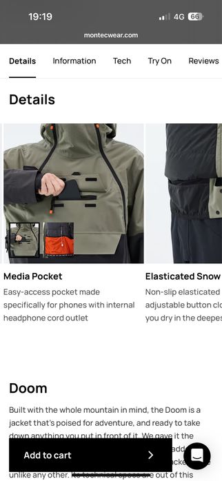 Geaca ski/ snowboard noua Montec m