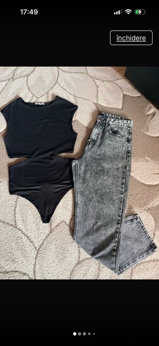 Body  L si blugi mom 38 noi , fara eticheta