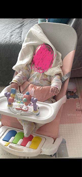 Scaun balansoar manual bebe roz TTY