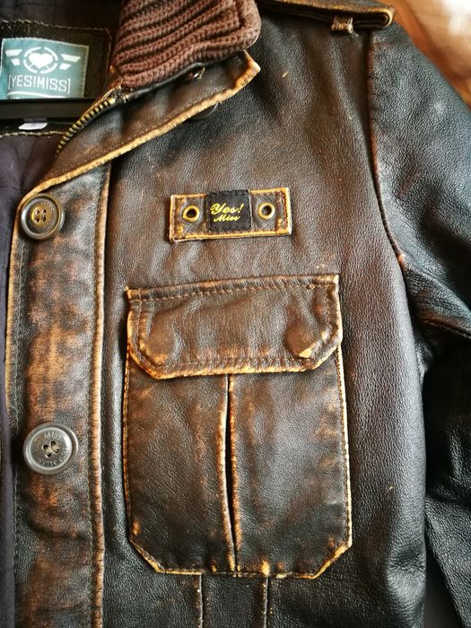 Кожена дамска зимна шуба