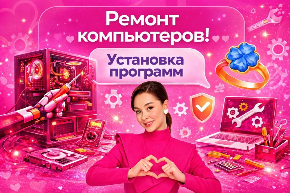 Программист, Ремонт компьютеров, Установка программ, процессор.