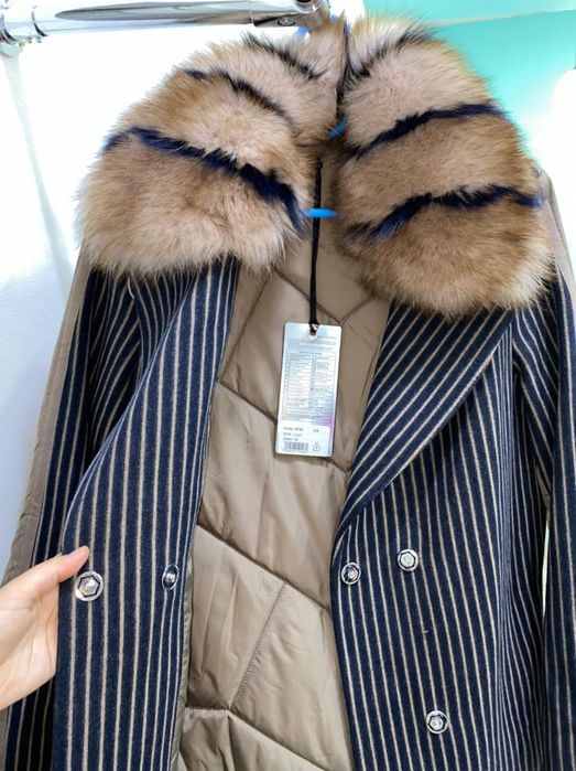 Пальто куртка  новый Каспий ред бар. Альпака турецкий 44 пен  50размер