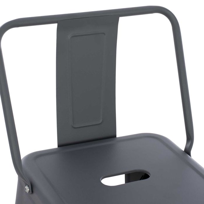 Висок метален бар стол в индустриален стил - 7 цвята 43х43х100см