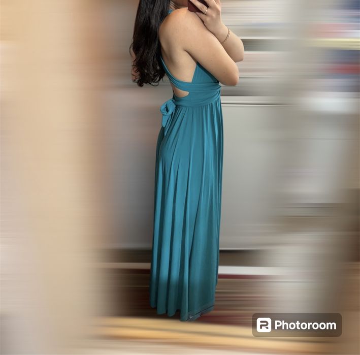 Rochie versatilă turcoaz