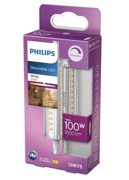 Bec LED Philips R7S Stick 118 mm (100 W)
