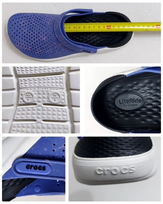 Sandale Crocs LiteRide Flash Albastru 204592, saboți unisex, șlapi M6 W 8 sau Nr. 38-39 EU