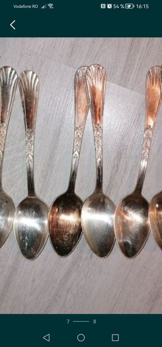 Set de 72 tacâmuri Platineta anii 60 alpaca argintata