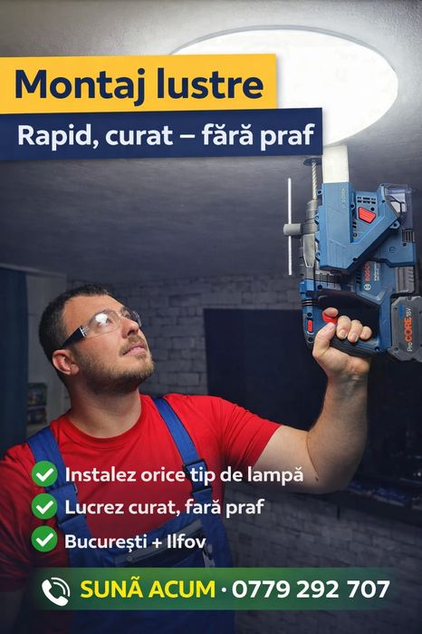 Montaj Lustre / Aplice / Intrerupătoare | București - Ilfov
