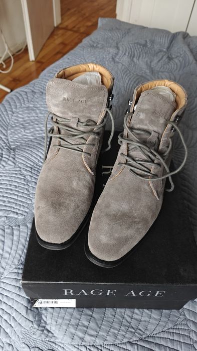 Мъжки боти Rage Age, сив велур, 43