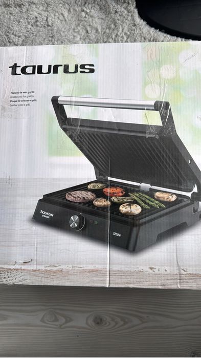Grill electric Taurus Etna Inox 2200W – Placă grill / Sandwich / Carne / Legume