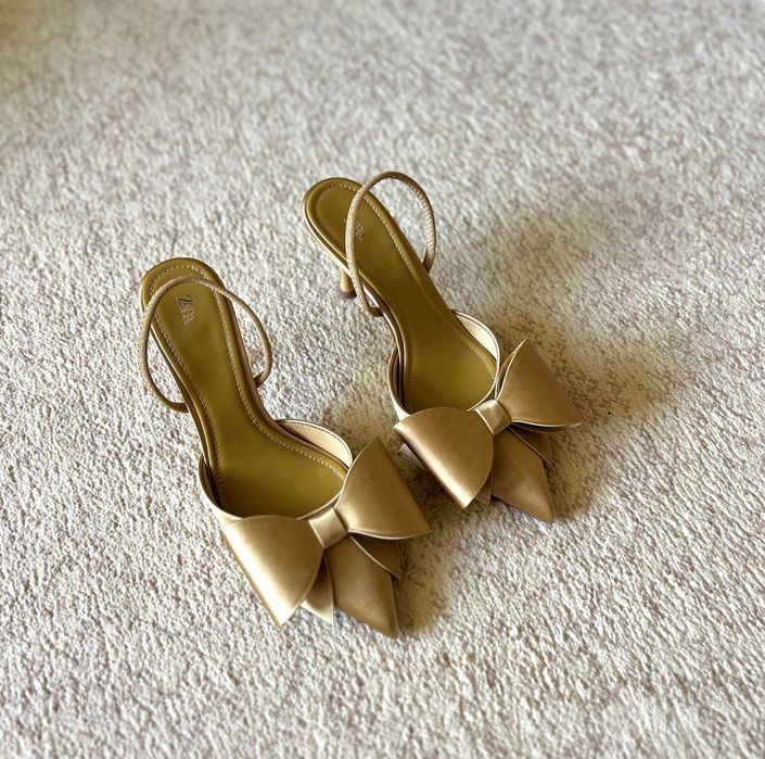 ZARA босоножки/туфли оливковые оригинальные,  37 размер
