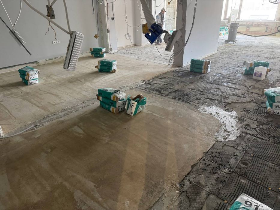 Наливной пол, цементный, гипсовый