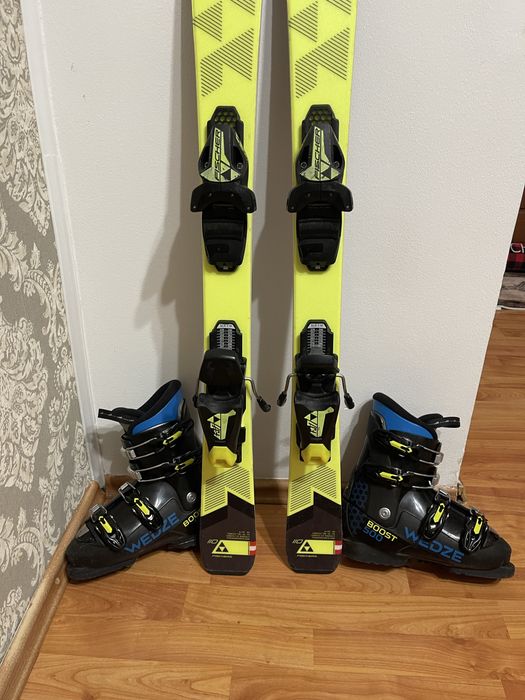 Schiuri copii 110 cm  fischer cu clapari skiuri