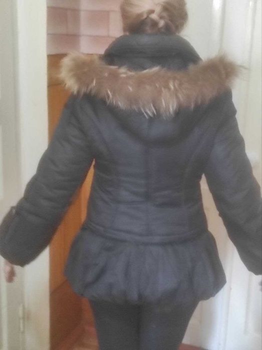 куртка болоньевая женская зимняя  с мехом