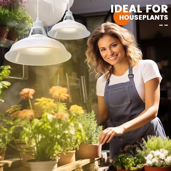 Lampa LED Grow 18W Full Spectrum, Kit Suspensie Reglabil, Metalica