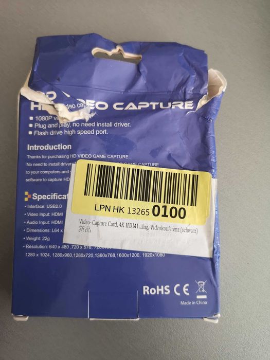 D 1080P Video Capture - NEW