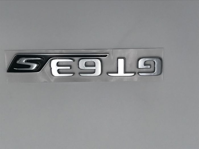 Emblema MERCEDES GT 63S spate crom/negu