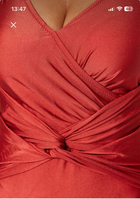 Costum de baie intreg rosu scortisoara Marime XS/34