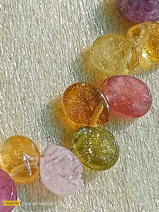 Бусы из натурального турмалина.