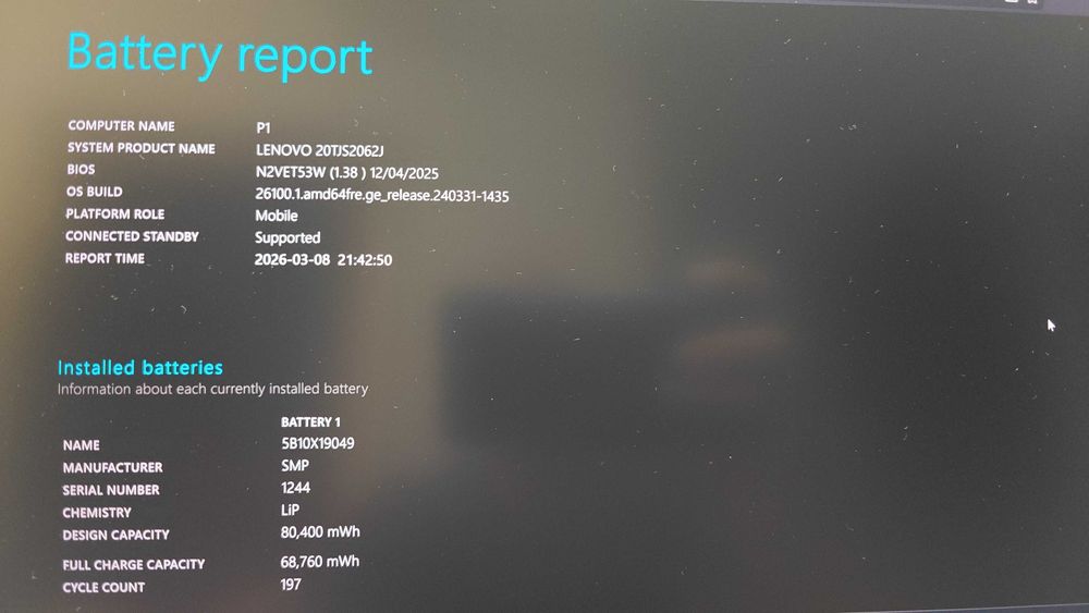ThinkPad P1 Gen 3 i9 64GB 1TB 4K UHD Quadro T2000 Workstation