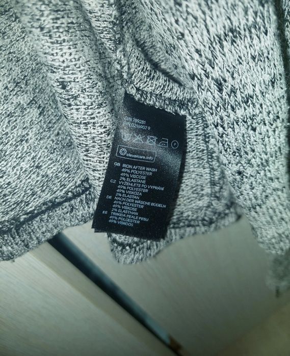 H&M cardigan subțire gri basic, mărimea S